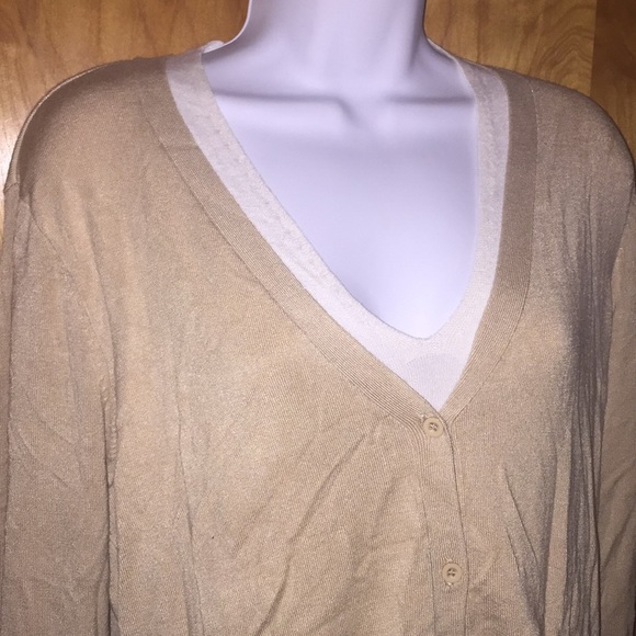 Tan & White Point Zero Limited Edition Cardigan Size XL - Picture 4 of 8
